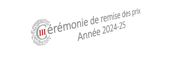 Cérémonie de remise des prix